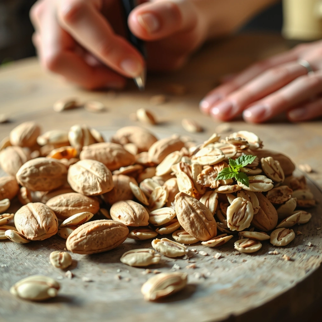 Hafer und Leinsamen Textur